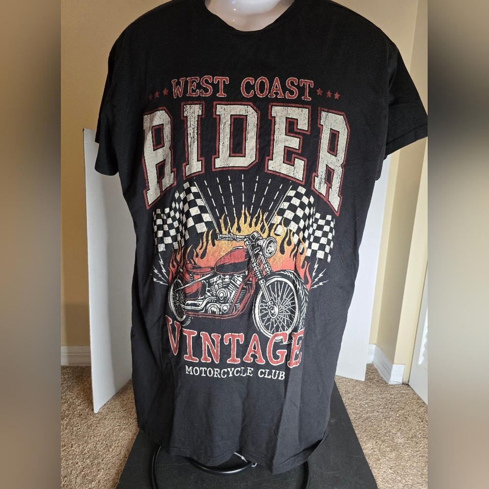 Goodie Two Sleeves Men’s Short Sleeve Rider Vintage Cotton Graphic T-Shirt Sz S